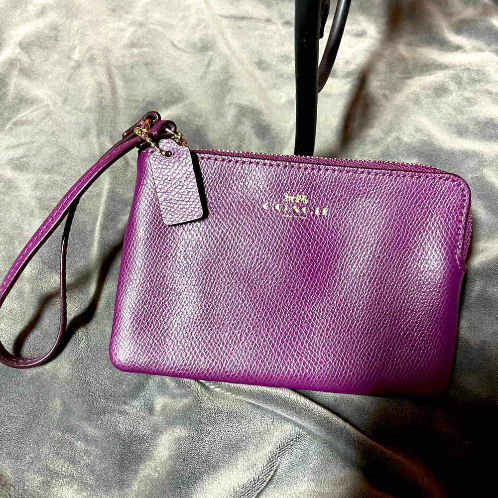 Coach Purple wristlet